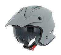 Astone Helmets - Casque de moto MINI CROSS monocolor - Casque jet au look enduro - Casque de moto look cross - casque de ville compact - matt grey L