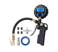 AstroAI Digitaler Reifenfüller mit Manometer, Reifendruckprüfer 250 PSI | Reifendruckmesser mit Zubehör, Hintergrundbeleuchtetes LCD, Gummischlauch, 0,1 Bildschirmauflösung, für Auto, Motorrad, Lkw