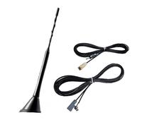 ATBB FM/DAB+ Aktiv Antenne mit 5m DIN/SMB Kabel-Set 16V Digital Radio Empfang