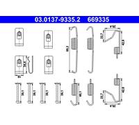 ATE 03.0137-9335.2 Zubehörsatz, Feststellbremsbacken für LEXUS,NISSAN,RENAULT,TO