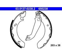 ATE 03013702382 Bremsbacken Kit Bremsbackensatz Backensatz Trommelbremse 650238