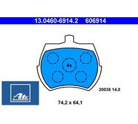 ATE 13.0460-6914.2 Brake Pad Set, disc brake for AUSTIN,INNOCENTI,ROVER