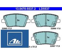 ATE Bremsbelagsatz, Scheibenbremse ATE Ceramic 13.0470-5537.2