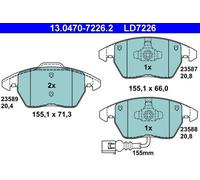 ATE 13.0470-7226.2 - Bremsbelagsatz, Scheibenbremse - ATE Ceramic