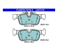ATE Bremsbelagsatz, Scheibenbremse Ceramic vorne rechts links für BMW 34206885547 34201543683 34216859917 13.0470-7315.2