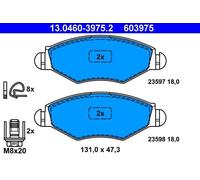 ATE 13046039752 Bremsbeläge Bremsbelagsatz Belagsatz Beläge Klötze vorne 603975