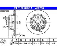 ATE 24.0122-0236.1 - Bremsscheibe