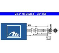 Bremsschlauch ATE 24.5178-0428.3 für Volvo XC60 I