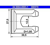 ATE 24500400031 Bremsleitung Klammer Bremsschlauch Halter 11 x 1 mm 390570