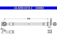 ATE 24525903153 Bremsschlauch Bremsleitung 330882