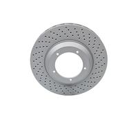 ATE 2x Bremsscheibe 24.0132-0146.1 Gelocht/innenbel., Kompatibel mit: PORSCHE 911