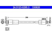 ATE 2x Bremsschlauch 24.5123-0295.3/2x für MERCEDES VANEO 414 700 CDI