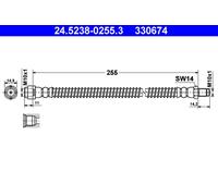 ATE 2x Bremsschlauch 24.5238-0255.3/2x für MERCEDES KLASSE W211 Model S211 W220