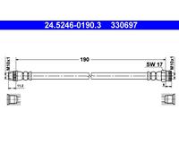 ATE 2x Bremsschlauch 24.5246-0190.3/2x für PEUGEOT 308 1 SW 3008 CC 307 3A Break