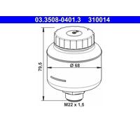 ATE Ausgleichsbehälter, Bremsflüssigkeit für STEYR MERCEDES-BENZ MAN 03.3508-0401.3