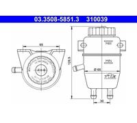 1x Ausgleichsbehälter, Bremsflüssigkeit ATE 03.3508-5851.3 passend für BMW