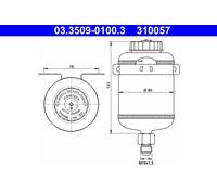 ATE Ausgleichsbehälter, Bremsflüssigkeit Universal für MERCEDES-BENZ 03.3509-0100.3