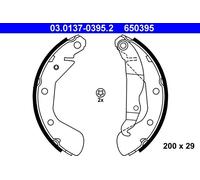 ATE BREMSBACKEN SATZ 200mm MIT HEBEL passend für OPEL CORSA C ohne ABS