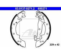ATE Bremsbackensatz 03.0137-0271.2 229mm hinten für RENAULT 21 25 ESPACE 2 20 16