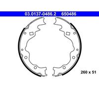 ATE Bremsbackensatz 03.0137-0486.2 KIA MAZDA