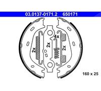 Ate Bremsbackensatz, Feststellbremse [Hersteller-Nr. 03.0137-0171.2] für Mercedes-Benz