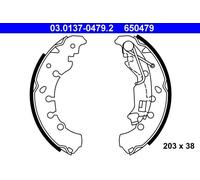 Bremsbacken mit Einbausatz Fiat Punto und Opel Corsa D Satz hinten
