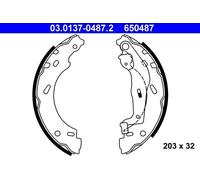 ATE Bremsbackensatz Hinten Smart 03.0137-0487.2