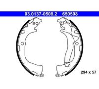 ATE Bremsbackensatz 3013705082 (03.0137-0508.2) hinten mit Hebel