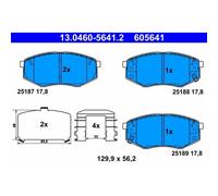 ATE | Bremsbelagsatz, Scheibenbremse | 13.0460-5641.2