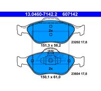 ATE BREMSBELÄGE SATZ VORNE FÜR FORD FIESTA 4 5 FUSION PUMA MAZDA 2 DY 121 3 III