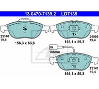 ATE Bremsbelagsatz Scheibenbremse 13.0470-7139.2 vorne für ALFA 156 Sportwagon