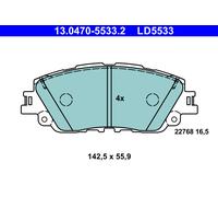 ATE Bremsbelagsatz, Scheibenbremse 13047055332 für LEXUS