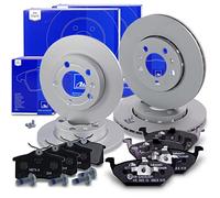ATE Bremsenset inkl. Bremsscheiben vorne Ø 256 mm vorne belüftet + hinten Ø 230 mm voll und Bremsbeläge vorne + hinten Kompatibel mit AUDI A1, SEAT IBIZA, TOLEDO, SKODA FABIA, RAPID, ROOMSTER, VW POLO