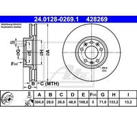 ATE Bremsscheibe 24.0128-0269.1