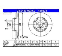 Bremsscheibe Vorderachse ATE 24.0130-0234.2