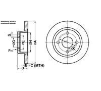 ATE Bremsscheibe 24010901251 voll 228mm 9mm für Volvo