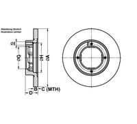 ATE Bremsscheibe 24011001361 voll 215mm 10mm für Suzuki