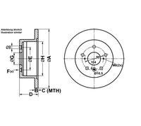 ATE Bremsscheibe 24011003991 voll 281mm 10mm für LEXUS