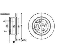 ATE Bremsscheibe 24011101461 voll 302mm 11mm für HYUNDAI