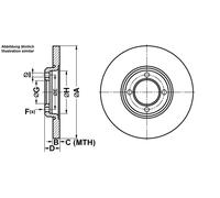 ATE Bremsscheibe 24011301181 voll 245mm 13mm für Ford