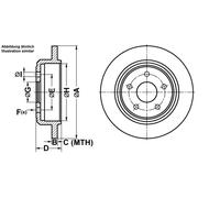 ATE Bremsscheibe 24011401181 voll 320mm 14mm für JEEP