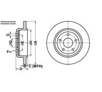 ATE 24.0114-0120.1 Brake Disc for JEEP