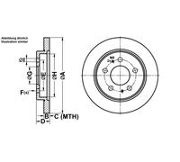 ATE Bremsscheibe 24011601171 voll 273mm 16mm für DAIHATSU