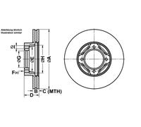 ATE Bremsscheibe 24011601271 belüftet 211mm 16mm für DAIHATSU