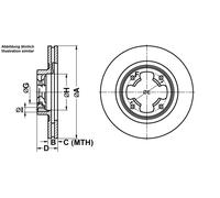 ATE Bremsscheibe 24011801161 belüftet 240mm 18mm für Subaru