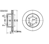 ATE Bremsscheibe 24011801361 belüftet 316mm 18mm für NISSAN