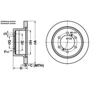 ATE Bremsscheibe 24011801401 voll 315mm 18mm für MITSUBISHI