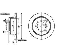ATE Bremsscheibe 24011801411 belüftet 266mm 18mm für KIA