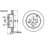 ATE Bremsscheibe 24011801501 belüftet 302mm 18mm für MAZDA