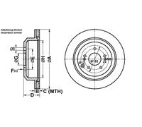ATE Bremsscheibe 24011801541 belüftet 324mm 18mm für HYUNDAI